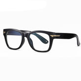 Jacob Vintage Oversized Glasses Frame Rectangle Frames Southood black clear